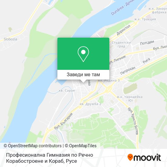 Професионална Гимназия по Речно Корабостроене и Кораб карта
