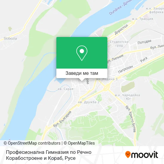 Професионална Гимназия по Речно Корабостроене и Кораб карта