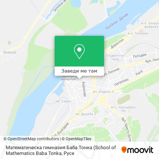 Математическа гимназия  Баба Тонка карта