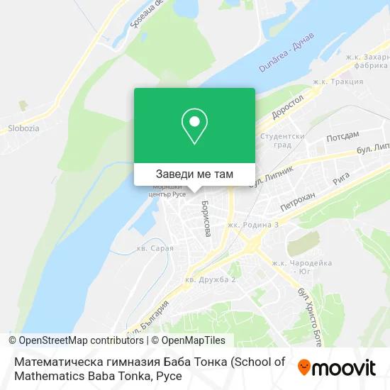 Математическа гимназия  Баба Тонка карта
