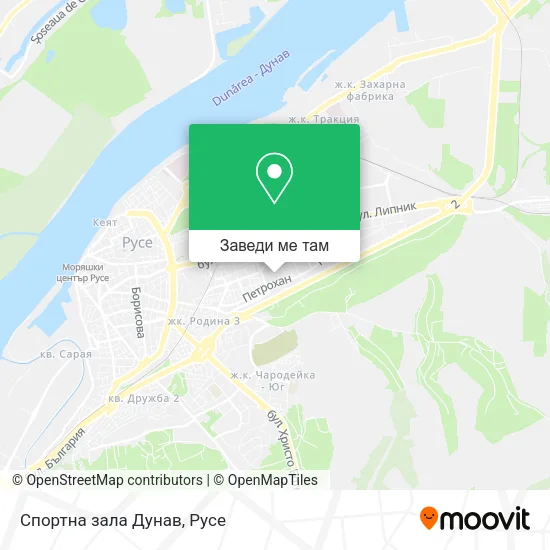 Спортна зала Дунав карта