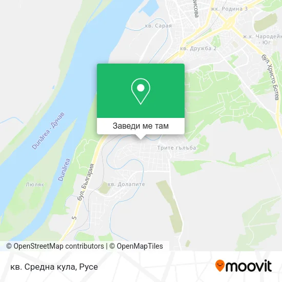 кв. Средна кула карта