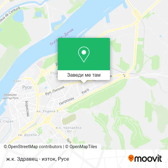 ж.к. Здравец - изток карта