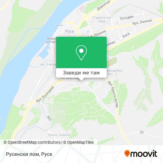 Русенски лом карта