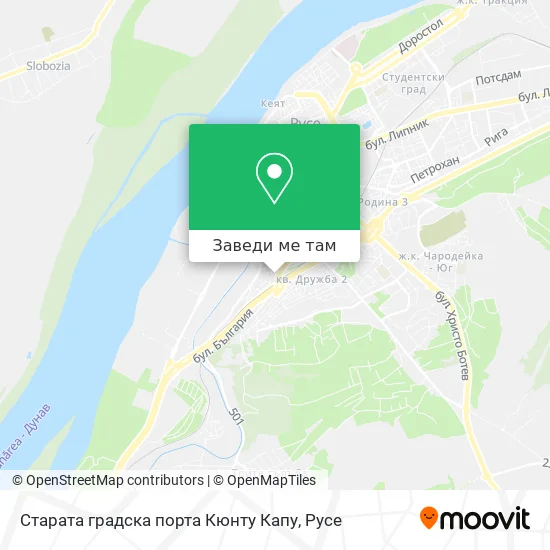 Старата градска порта  Кюнту Капу карта