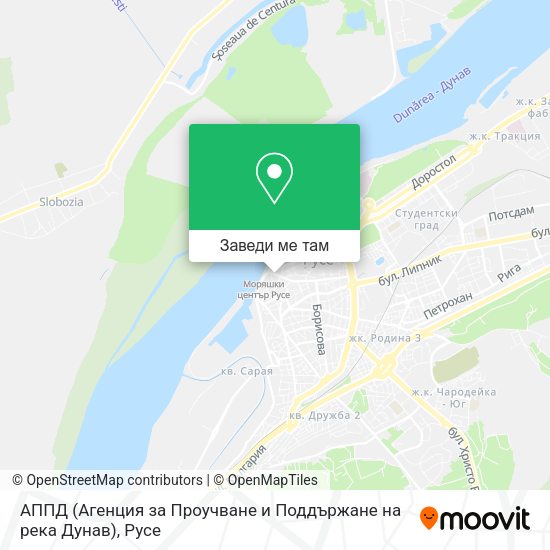 АППД (Агенция за Проучване и Поддържане на река Дунав) карта