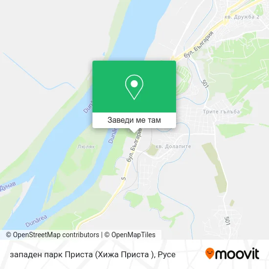 западен парк  Приста  (Хижа  Приста ) карта