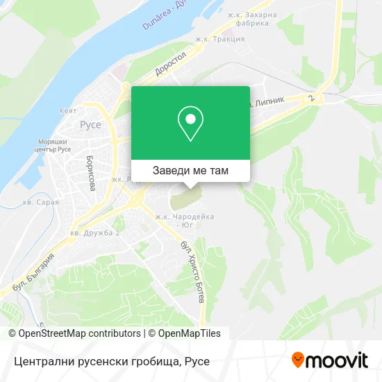 Централни русенски гробища карта