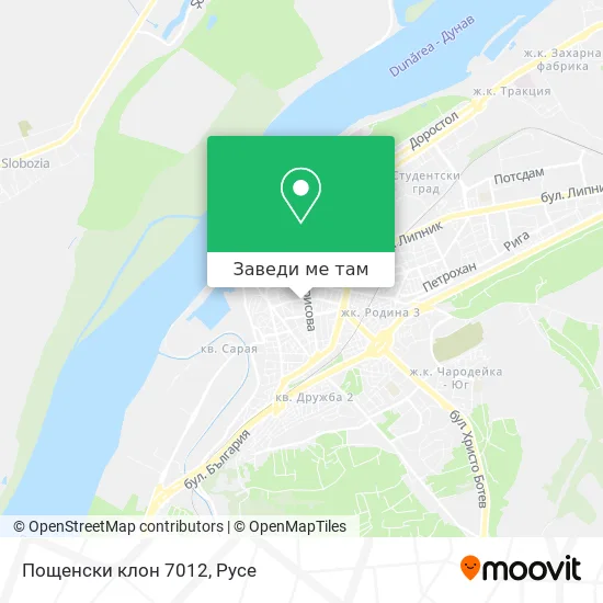 Пощенски клон 7012 карта