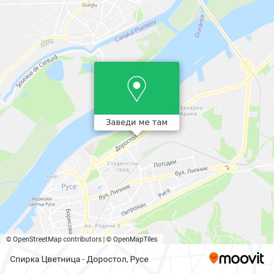 Спирка Цветница - Доростол карта