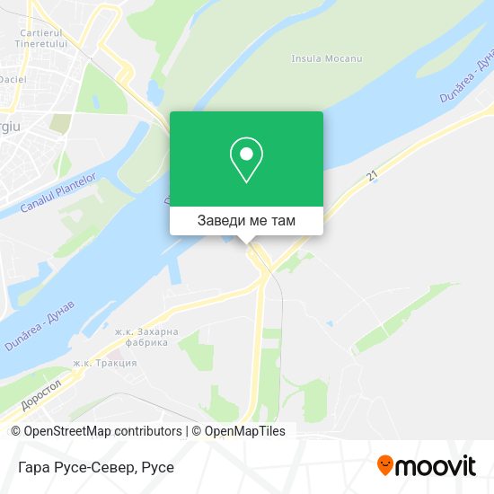 Гара Русе-Север карта