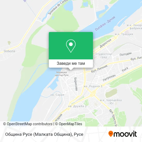 Община Русе (Малката Община) карта