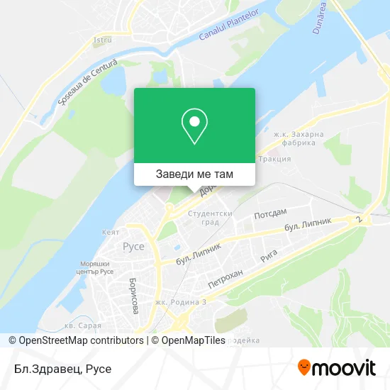 Бл.Здравец карта