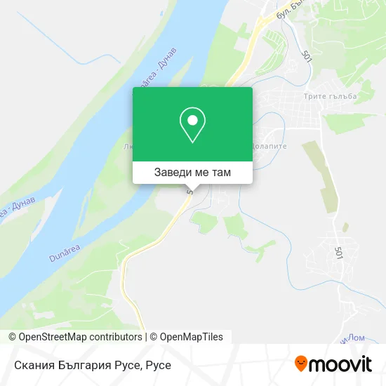 Скания България Русе карта