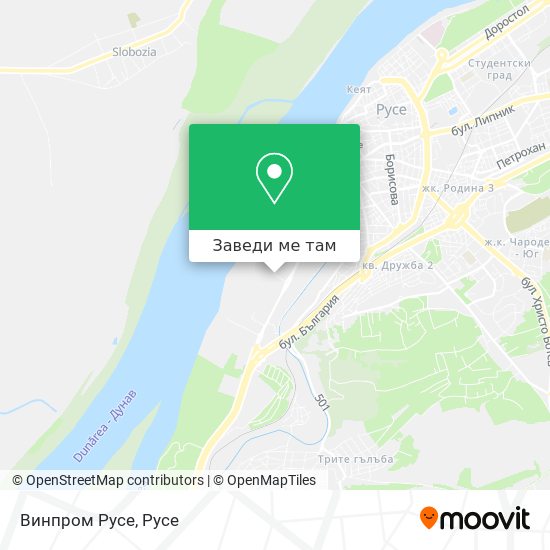 Винпром Русе карта