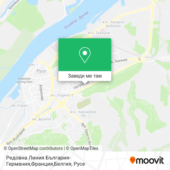 Редовна Линия България-Германия,Франция,Белгия карта
