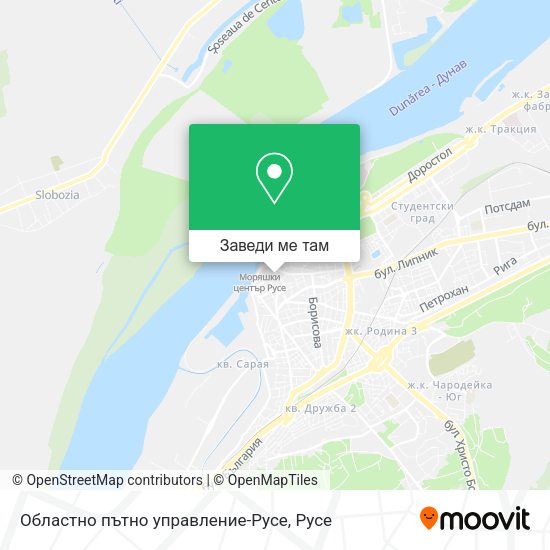 Областно пътно управление-Русе карта