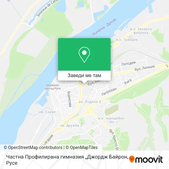 Частна Профилирана гимназия „Джордж Байрон карта