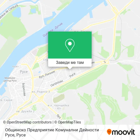 Общинско Предприятие Комунални Дейности Русе карта