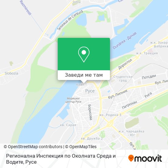 Регионална Инспекция по Околната Среда и Водите карта