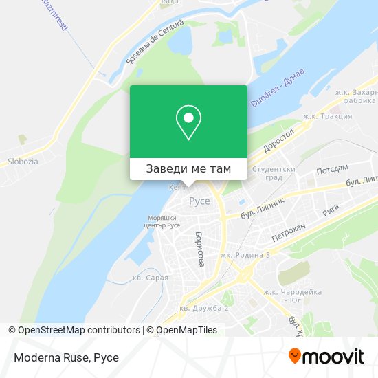 Moderna Ruse карта