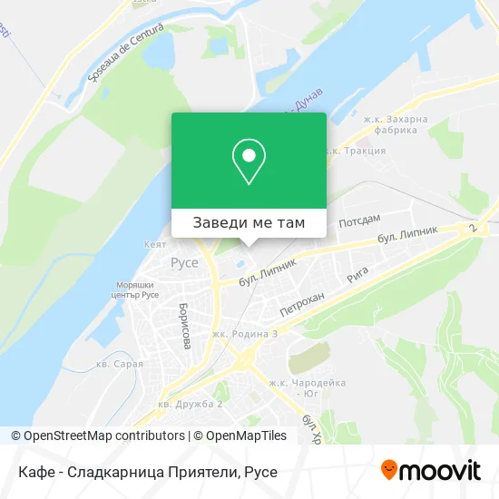 Кафе - Сладкарница Приятели карта