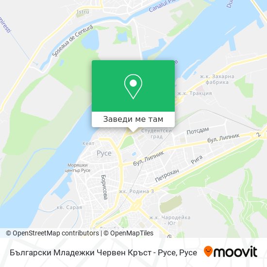 Български Младежки Червен Кръст - Русе карта