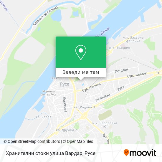 Хранителни стоки улица Вардар карта