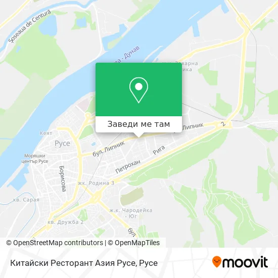 Китайски Ресторант Азия Русе карта