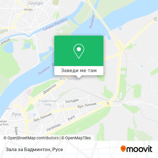 Зала за Бадминтон карта