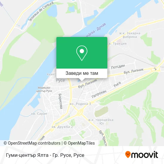 Гуми-център Ялта - Гр. Русе карта