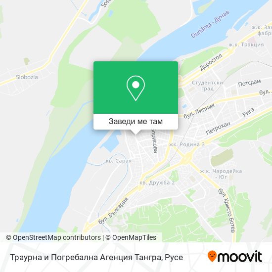 Траурна и Погребална Агенция Тангра карта