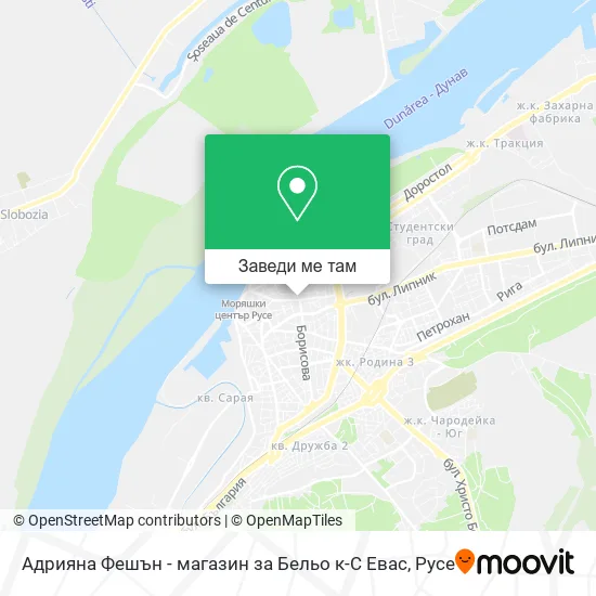 Адрияна Фешън - магазин за Бельо к-С Евас карта