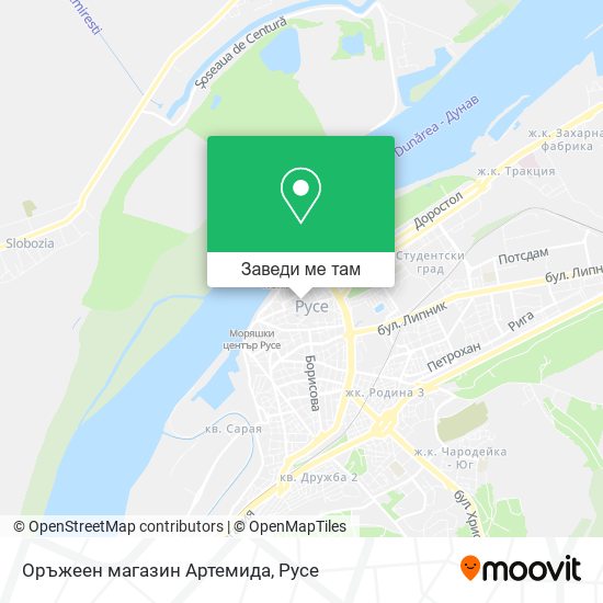 Оръжеен магазин Артемида карта