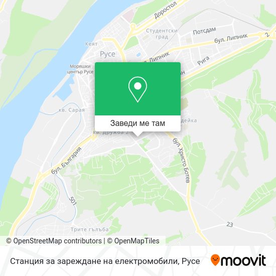 Станция за зареждане на електромобили карта