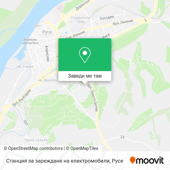 Станция за зареждане на електромобили карта