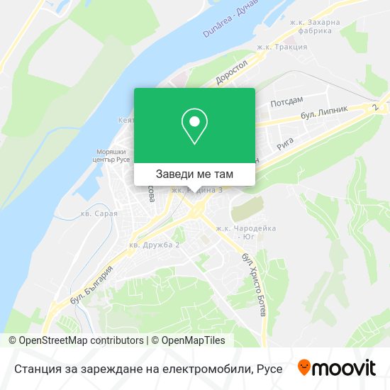 Станция за зареждане на електромобили карта