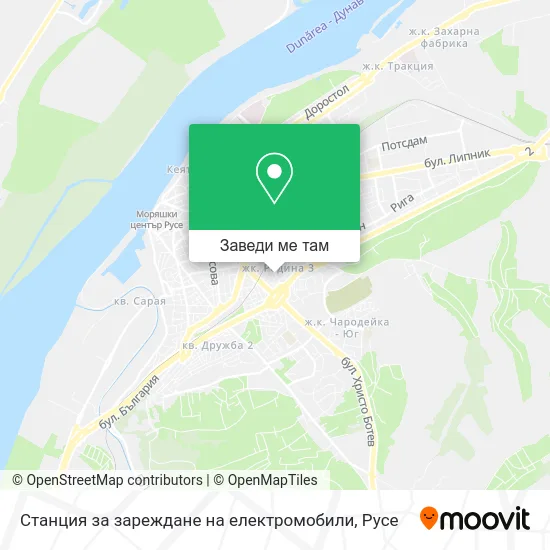 Станция за зареждане на електромобили карта