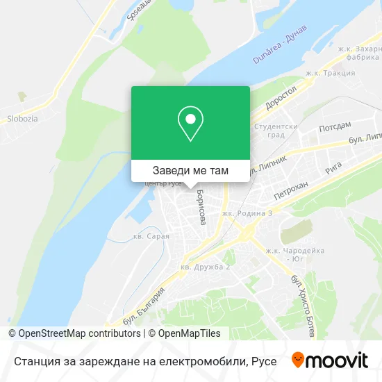 Станция за зареждане на електромобили карта