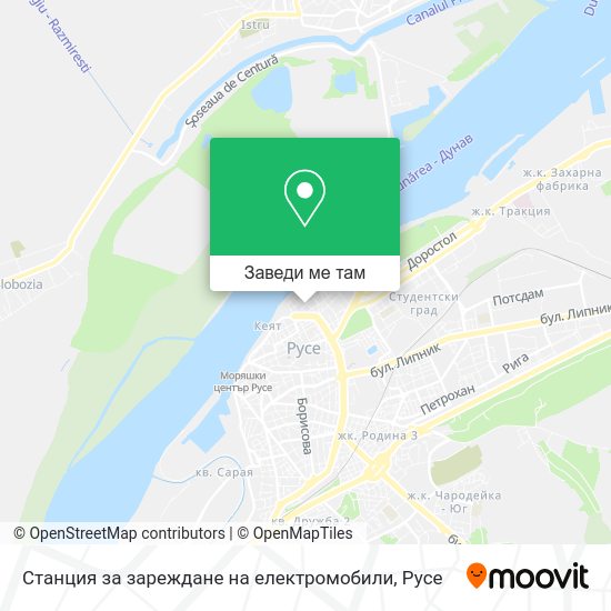 Станция за зареждане на електромобили карта