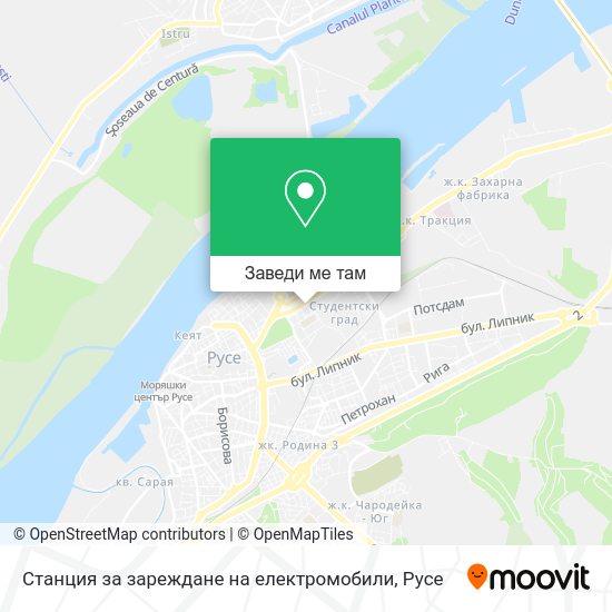 Станция за зареждане на електромобили карта