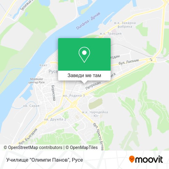 Училище "Олимпи Панов" карта