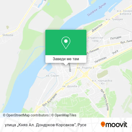 улица „Княз Ал. Дондуков-Корсаков“ карта