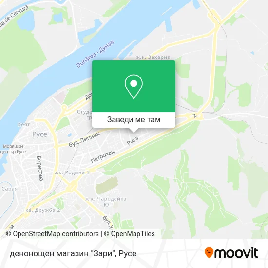 денонощен магазин "Зари" карта