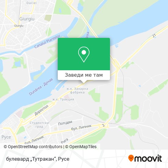 булевард „Тутракан“ карта