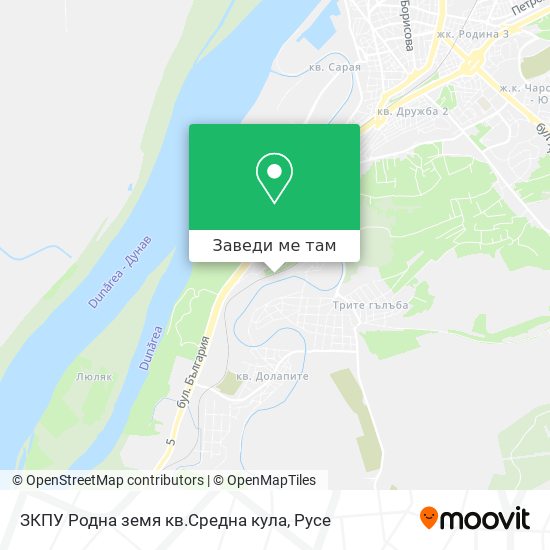 ЗКПУ Родна земя кв.Средна кула карта