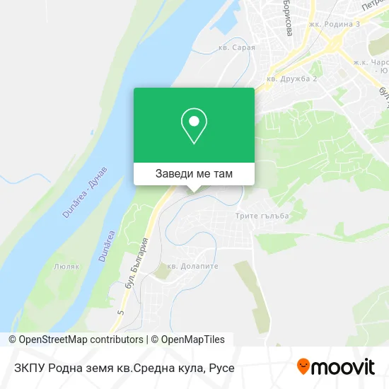 ЗКПУ Родна земя кв.Средна кула карта