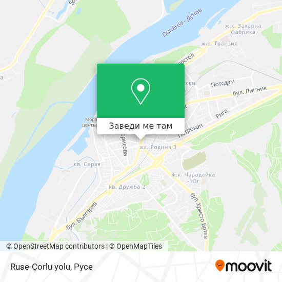 Ruse-Çorlu yolu карта
