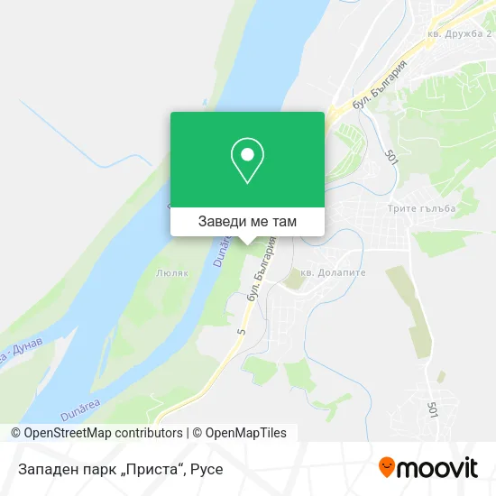 Западен парк „Приста“ карта