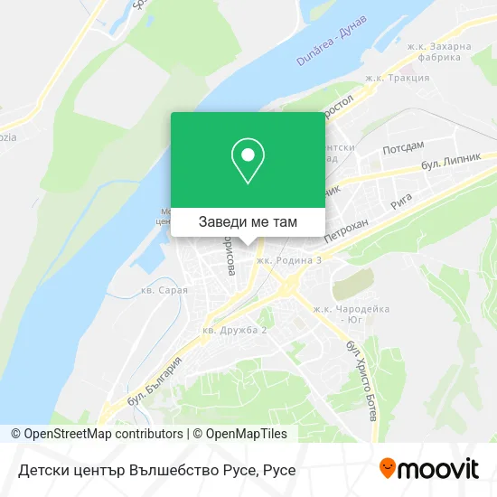 Детски център Вълшебство Русе карта